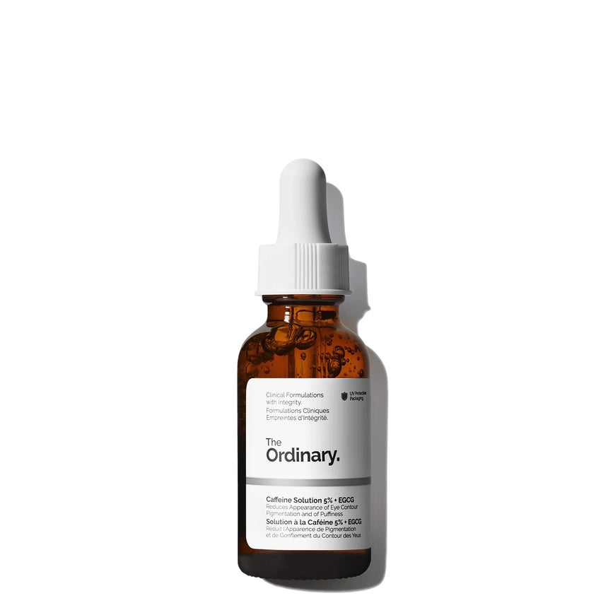 Serum para ojos con solución de cafeína al 5% + EGCG