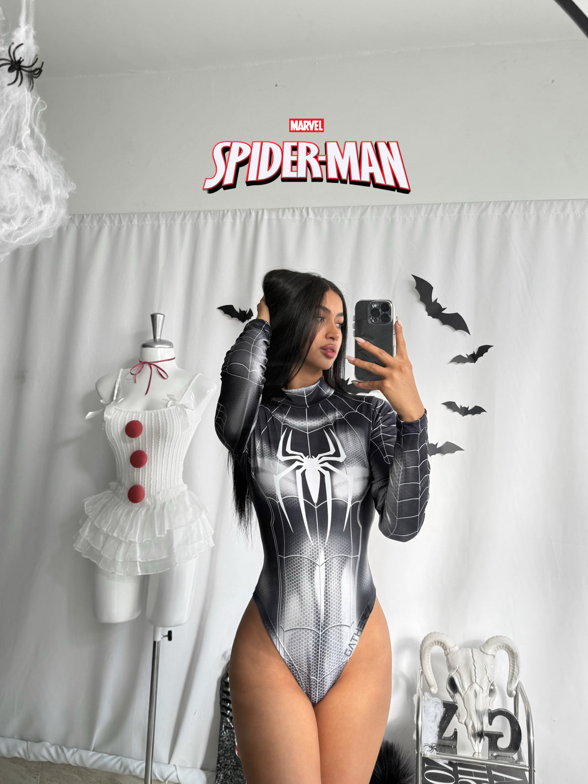 Disfraz body Spider man negro