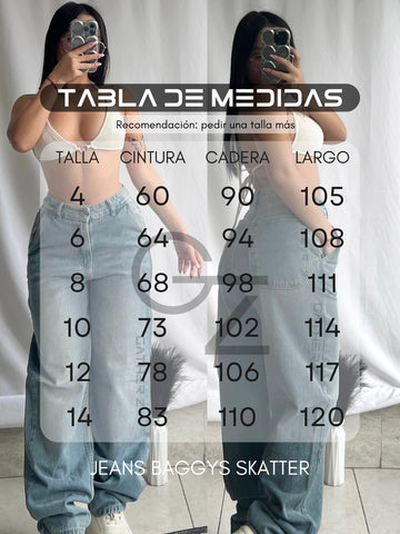 Baggy skatter con ajuste azul