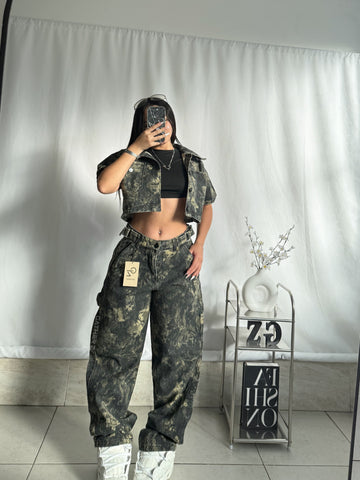 Set Kira estampado militar