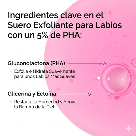 Sérum labial exfoliante con PHA al 5% de The Ordinary