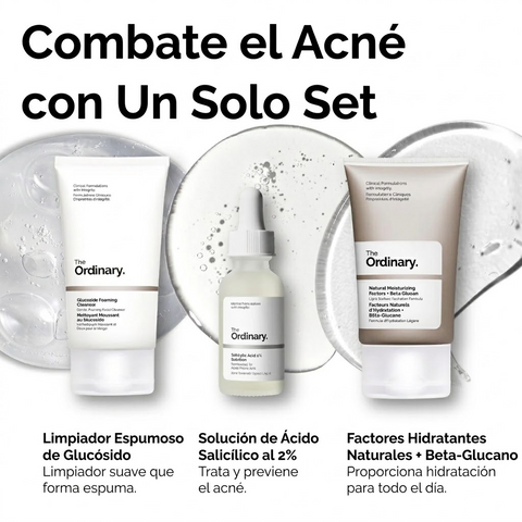 El conjunto para el acné