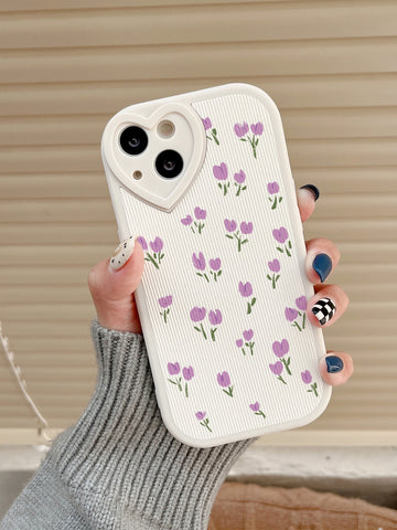 Funda para móvil con estampado de flor