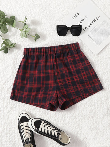 Shorts Bolsillo A cuadros Casual