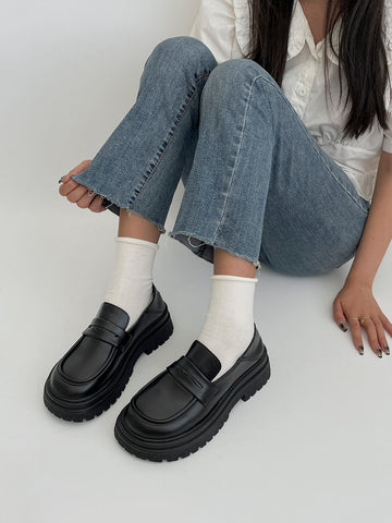 Mocasines slip on minimalista plataforma