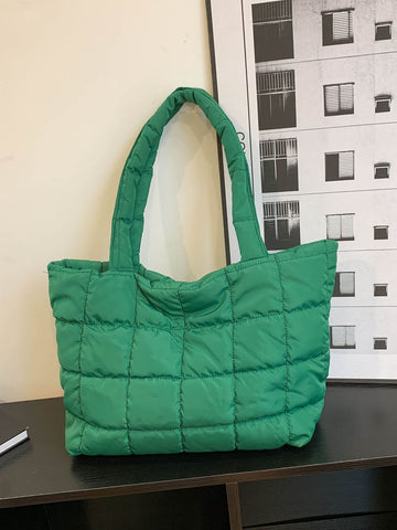 Bolso tote de hombro guateado patrón