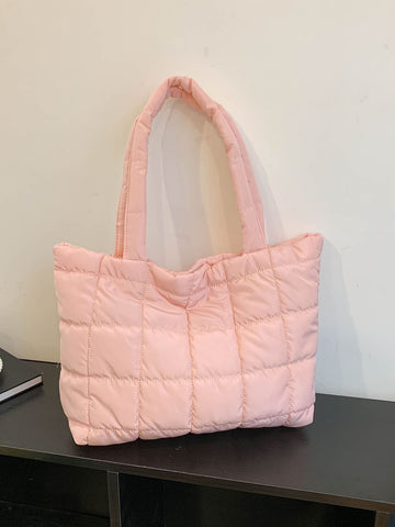 Bolso tote de hombro guateado patrón