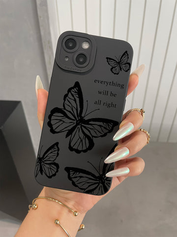 Funda para móvil con patrón de mariposa