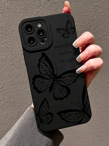 Funda para móvil con patrón de mariposa