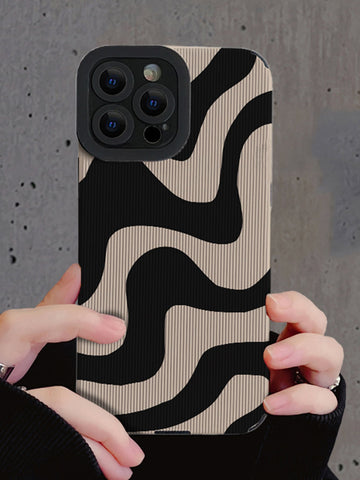 Funda para móvil de rayas PU