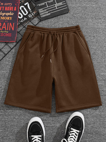 Shorts de cintura con cordón con bolsillo oblicuo