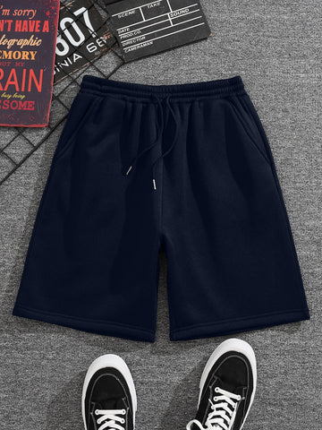 Shorts de cintura con cordón con bolsillo oblicuo