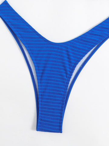 Bañador bikini halter cruzado con aro alto con abertura