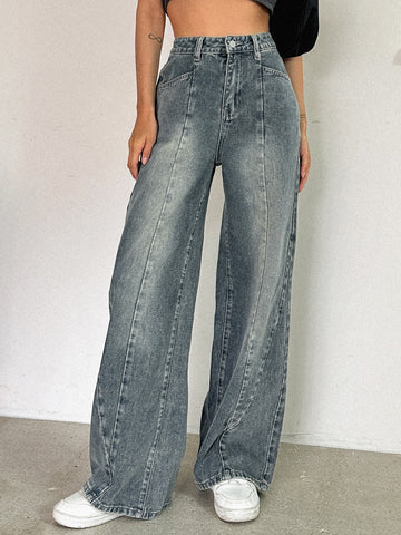 Jeans De Pierna Ancha