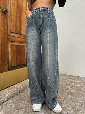 Jeans De Pierna Ancha