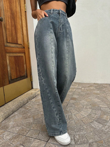 Jeans De Pierna Ancha