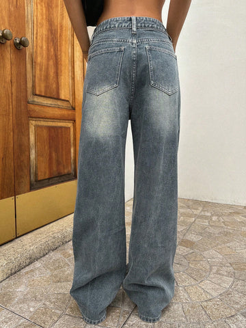 Jeans De Pierna Ancha