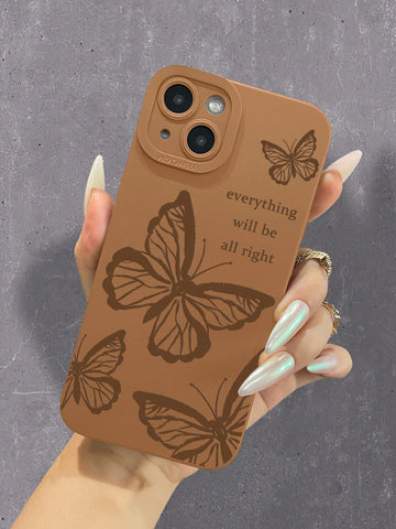 Funda para móvil con patrón de mariposa