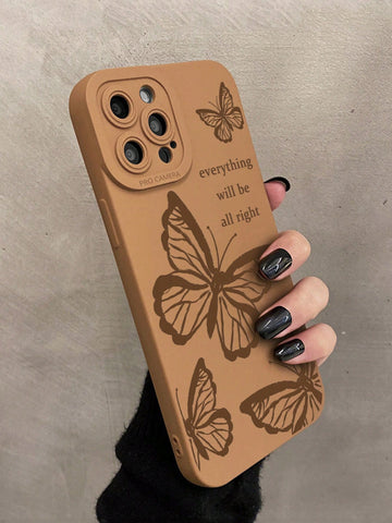 Funda para móvil con patrón de mariposa