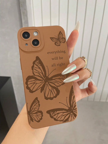 Funda para móvil con patrón de mariposa