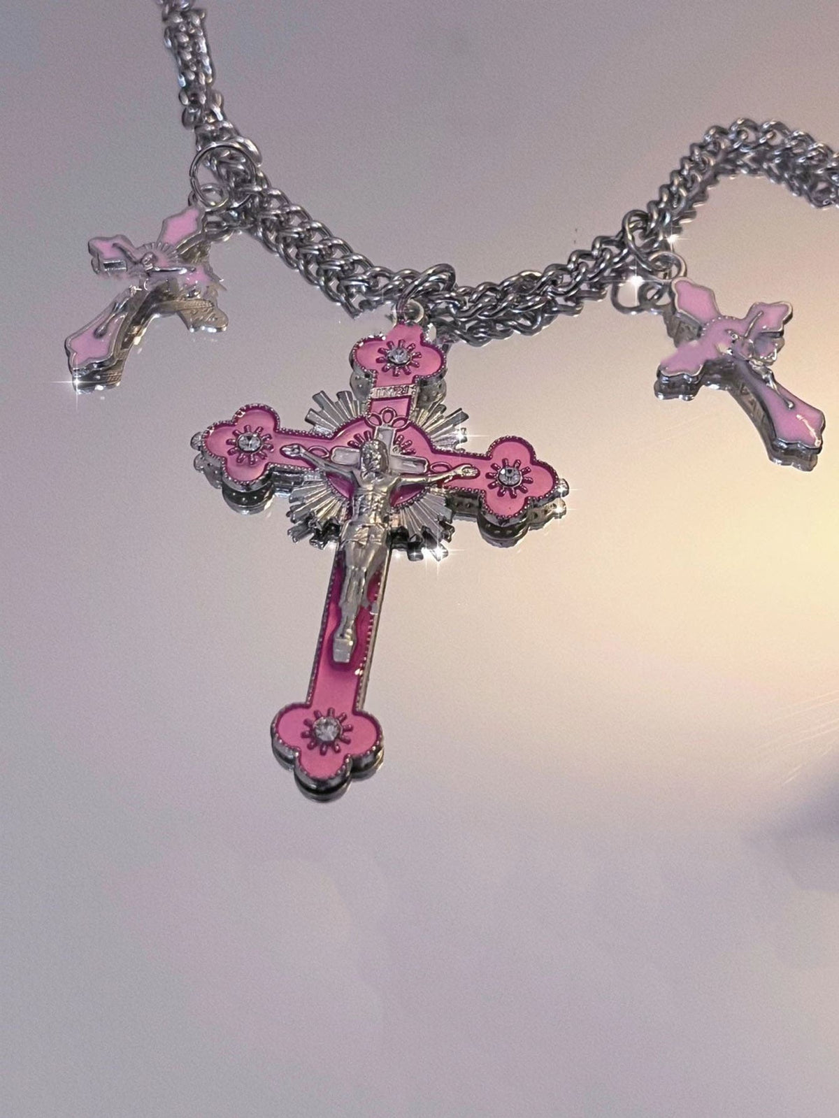 Collar de moda aleación de zinc colgante Cruz para de mujeres