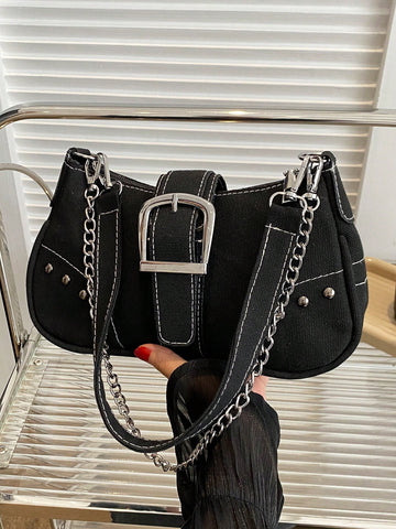 Bolso De Hombro Y2k Con Patrón De Estrella Para Mujer,