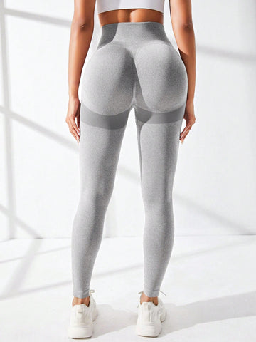 Medias de yoga Leggings de compresión sin costuras con control de barriga y cinturilla ancha