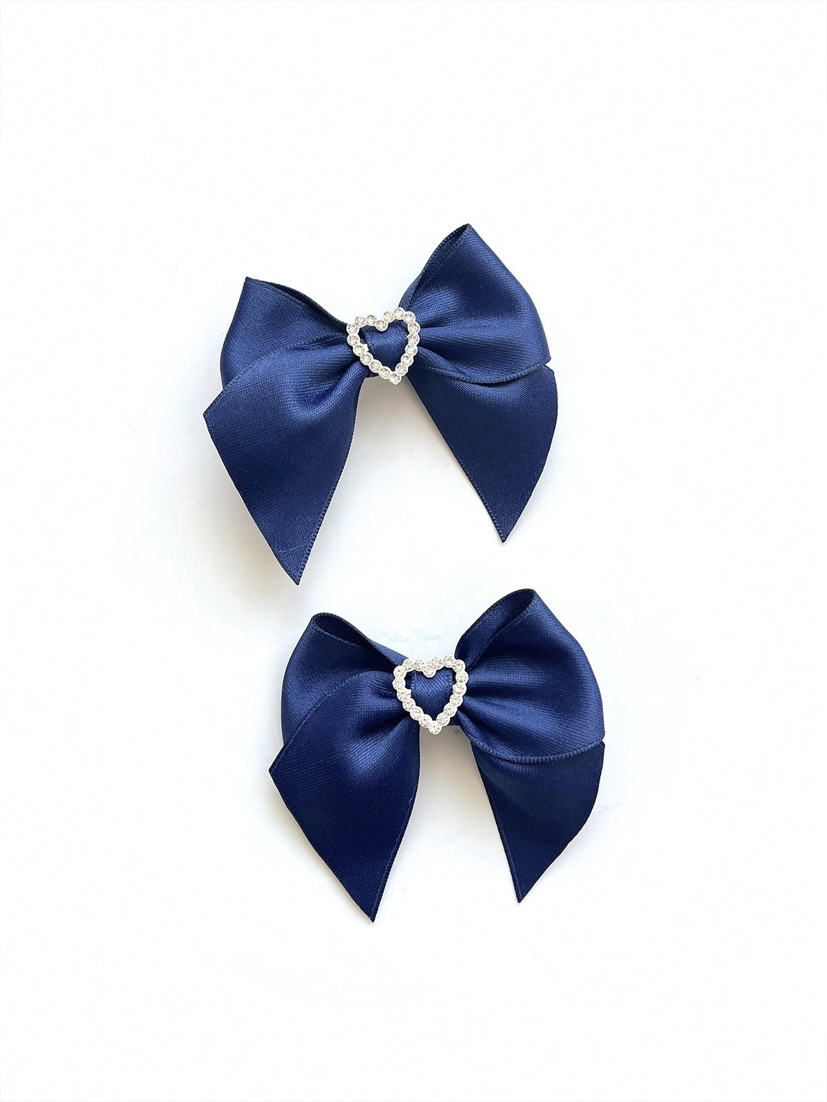 2 piezas Pinzas para el pelo con lazo en forma de corazón